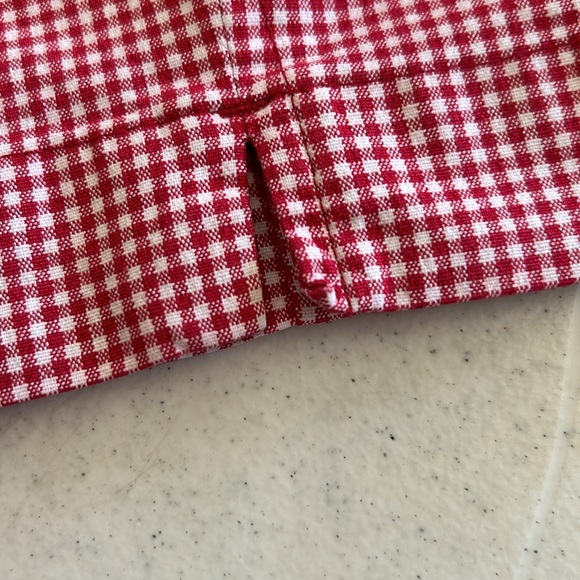 Rafaela Women’s Red Checked Pants Slacks Spring Elastic Waist Sides Size 20W - Picture 7 of 10